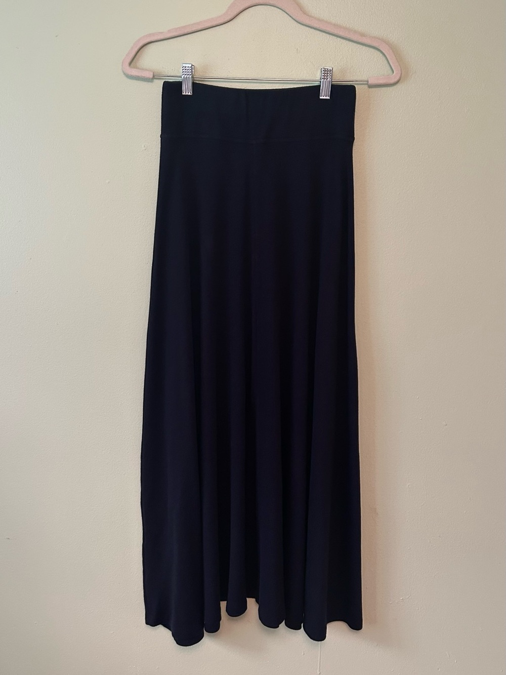 INC International Concepts Navy Cotton Blend Full Length A-Line Skirt Size XS